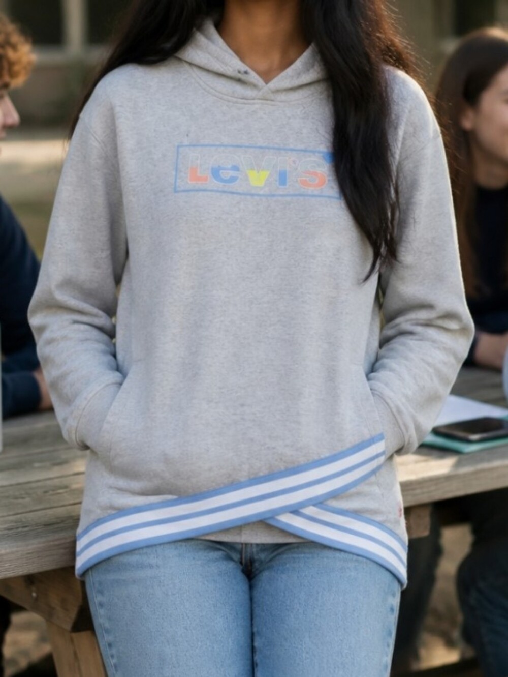 Levi's hooded sweatshirt Juniors Size XL gray